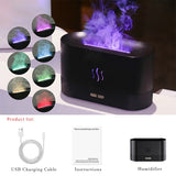 New Aroma Diffuser Air Humidifier Ultrasonic Cool Mist  Fogger Led Essential Oil Flame Lamp Difusor Humidifiers