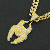 Hip Hop Iced Out Cuban Chains Bling Diamond Rhinestone Spider Pendants Mens Necklaces Male Gold Charm Jewelry for Women Choker