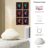 Volcanic Flame Aroma Diffuser Essential Oil Lamp 130ml USB Portable Air Humidifier with Color Night Light Fragrance Home Car