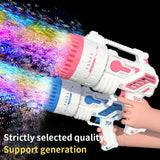 Bubble Gun Kids Toys Electric Automatic Soap Rocket Bubbles Machine Outdoor Wedding Party Toy LED Light Children Birthday Gifts