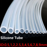 Food Grade Transparent Silicone Rubber Hose ID 0.5 1 2 3 4 5 6 7 8 9 10 mm OD Flexible Nontoxic Silicone Tube Clear soft 1 meter