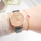 Simple Classical Design Printed Butterfly Ladies Quartz Watch