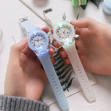 Flash Light Children Watches Kids Silicone Strap Cartoon Dinosaur Unicorn Women Girls Watch Boys Clock reloj infantil