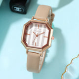 Simple Elegant Leather Strap Quartz Watch