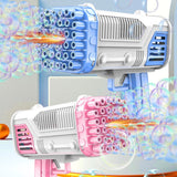 36-Hole Bazooka Bubble Machine Toy Electric Soap Water Bubble Blower With Light Summer Party Outdoor Toy For Kids Children Gift