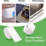 浴室のシャワーシンクバスシールテープストリップ白 PVC 自己粘着防水壁ステッカー浴室キッチンコーキングストリップ