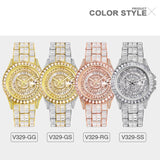 Baguette Full Ice Diamond Calendar Quartz Watch