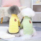 Stripe Pet Vest High Collar Dog Clothes for Small Dogs Puppy