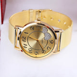 2022 new love luxury metal mesh simple classic fashion casual quartz watch