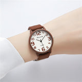 Silicone Minimalist Qualities Big Dial Ladies Quartz Wristwatches