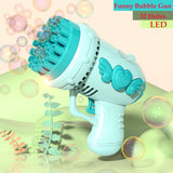 Bubble Gun Kids Toys Electric Automatic Soap Rocket Bubbles Machine Outdoor Wedding Party Toy LED Light Children Birthday Gifts