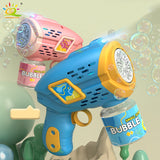 HUIQIBAO Electric Automatic Light Bubble Machine Bubbles Gun Summer Beach Bath Outdoor Game Fantasy Toys for Children Kids Gifts