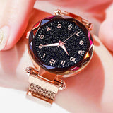 Luxury Magnetic Starry Sky Female  Quartz Wristwatch