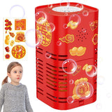 12 Hole Firework Bubble Machine Automatic Bubble Maker Toys With Music And Colorful Lights For Outdoor Festival New Year Gift