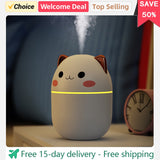 New 200ml Air Humidifier Cute Kawaii Aroma Diffuser With Night Light Cool Mist For Bedroom Home Car Plants Purifier Humificador