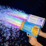 2022 New 69 Holes Electric Bubble Gun Gatlin Bubble Gun Machine Soap Bubbles Magic Bubble for Bathroom Outdoor Toys For Children