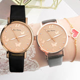 Simple Classical Design Printed Butterfly Ladies Quartz Watch