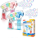 Automatic Electric Bubble Machine Bubble Guns for Kids Bubble Maker Bubble Blower for Kids with LED Light Bubble Outdoors Games