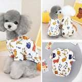 Cute Cartoon Print Pet Dog Clothes for Small Dogs Puppy Cat Vest Chihuahua Coat Yorkie Costume Poodle Pug Teddy