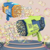 New Kids Gatling Bubble Gun Toy 132-Hole Charging Electric Automatic Bubble Machine Summer Outdoor Soap Water Children Toys