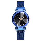 Luxury Starry Sky Stainless Steel Crystal Analog Quartz Wristwatches