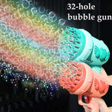 Bubble Gun Kids Toys Electric Automatic Soap Rocket Bubbles Machine Outdoor Wedding Party Toy LED Light Children Birthday Gifts