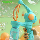 Bubble in Bubble Gun Machine Blowing Electric Bubbles Automatic Soap Bubble Toys Outdoor Party Play Toy for Kids Birthday Gift