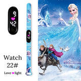 アナと雪の女王エルザ子供用腕時計スポーツブレスレット LED 女性腕時計子供電子デジタル時計