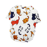 かわいい漫画プリントペット犬服小型犬子犬猫ベストチワワコートヨーキー衣装プードルパグテディ