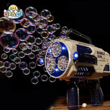 Bubble Gun Rocket Soap Bubble Machine N-Hole Electric Space Launcher Children's Day Gift Continues To Produce Bubbles with Light