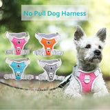 Pet Dog Harness Vest Soft lining Adjustable Reflective Small Medium Dogs Harness Collar Breathable Walking