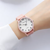 Fashion Lady Hot Sales Leisure Grey Digital Simple Quartz Watch