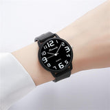 Silicone Minimalist Qualities Big Dial Ladies Quartz Wristwatches