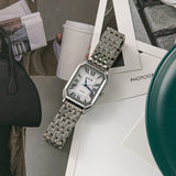 New Silver Stainless Steel Fashion Ladies Wristwatch