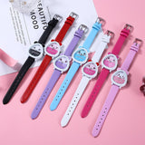 Cute Mouse Shape Girls Watches Kids Leather Strap Quartz Children Watch Student Clock Gift reloj infantil reloj niño