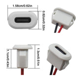 USB Type C Connector Jack Female Type-C With card buckle 3A High Current Fast Charging Jack Port USB-C Charger Plug Socket