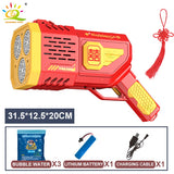 36 Holes Light Automatic Fomaing Bubble Machine Guns Toys Children Summer Beach Outdoor Fight Toys for Kids Game Gifts