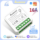 Power Monitor Switch 16A Wifi Smart Switch DIY Breaker With 2-way Control Function Support Yandex Alice Alexa Google Home