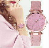 Starry Sky Dial Fashion Luxury Ladies Leather Quartz Wrist Watch