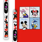 Fashion Disney Mickey Children Watches for Girls Sport Touch Bracelet LED Love light Kids Watch Boys Electronic Digital Clock
