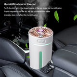 Portable 300ml Ultrasonic Humidifier Wireless Car Air Freshener Mist Maker Fogger With Light Home Aroma Diffuser Dropship