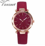 Starry Sky Dial Fashion Luxury Ladies Leather Quartz Wrist Watch