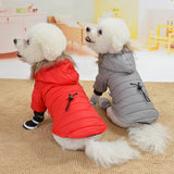 Soft Fur Hooded Coat Winter Warm Pet Dog Clothes For Small Medium Dogs