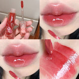 Crystal-frozen Glossy Lip Glaze Cute Pink Bear Lip Gloss Glossy Mirror White Nude Lipstick Non-stick Cup Doodle Lip Makeup