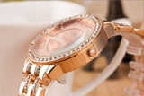 Luxury Geneva Gold Stainless Steel Quartz Watch