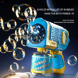 Bubble Machine Electric Handheld Bubble Gun Children Blowing Bubble（without Battery）