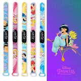 Disney Princess Snow White Strap LED Electronic Watch For Girls Colorful Touch Bracelet Children's Watches Waterproof Clock