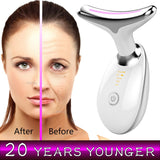 Anti Aging Prevent Wrinkle Neck Lifting Device EMS RF Skin Rejuvenation 24k Cream Facial Removal Wrinkles Massage Treatment Tool