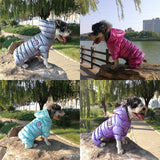Waterproof PU Dog Jacket Winter Warm Pet Clothes For Small Dogs Puppy