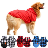 Plaid Big Dog Sweatshirt Pet Dog Clothes for Medium Large Dogs Labrador